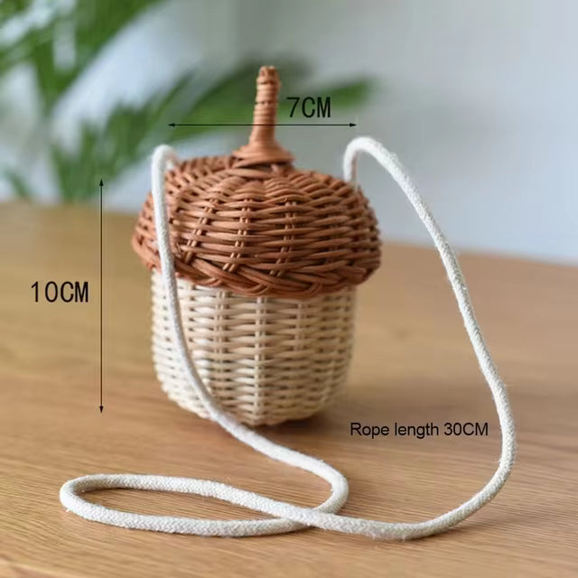 Acorn Bamboo Bucket Bag