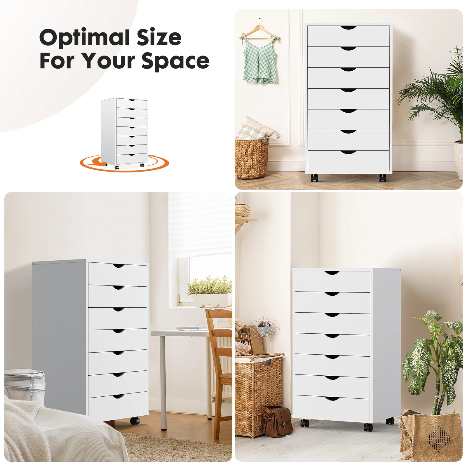 7-Drawer Rolling Storage Cabinet