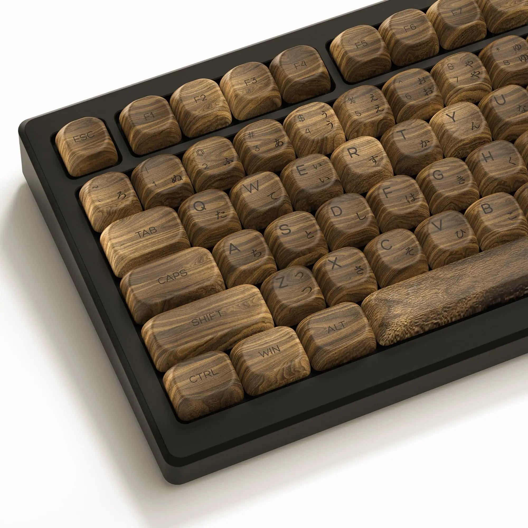 134 Keys MOA Profile Walnut wood PBT Keycaps Customs Dye Sub Key caps for 61/87/104 Cherry MX Switch Gaming Mechanical Keyboard