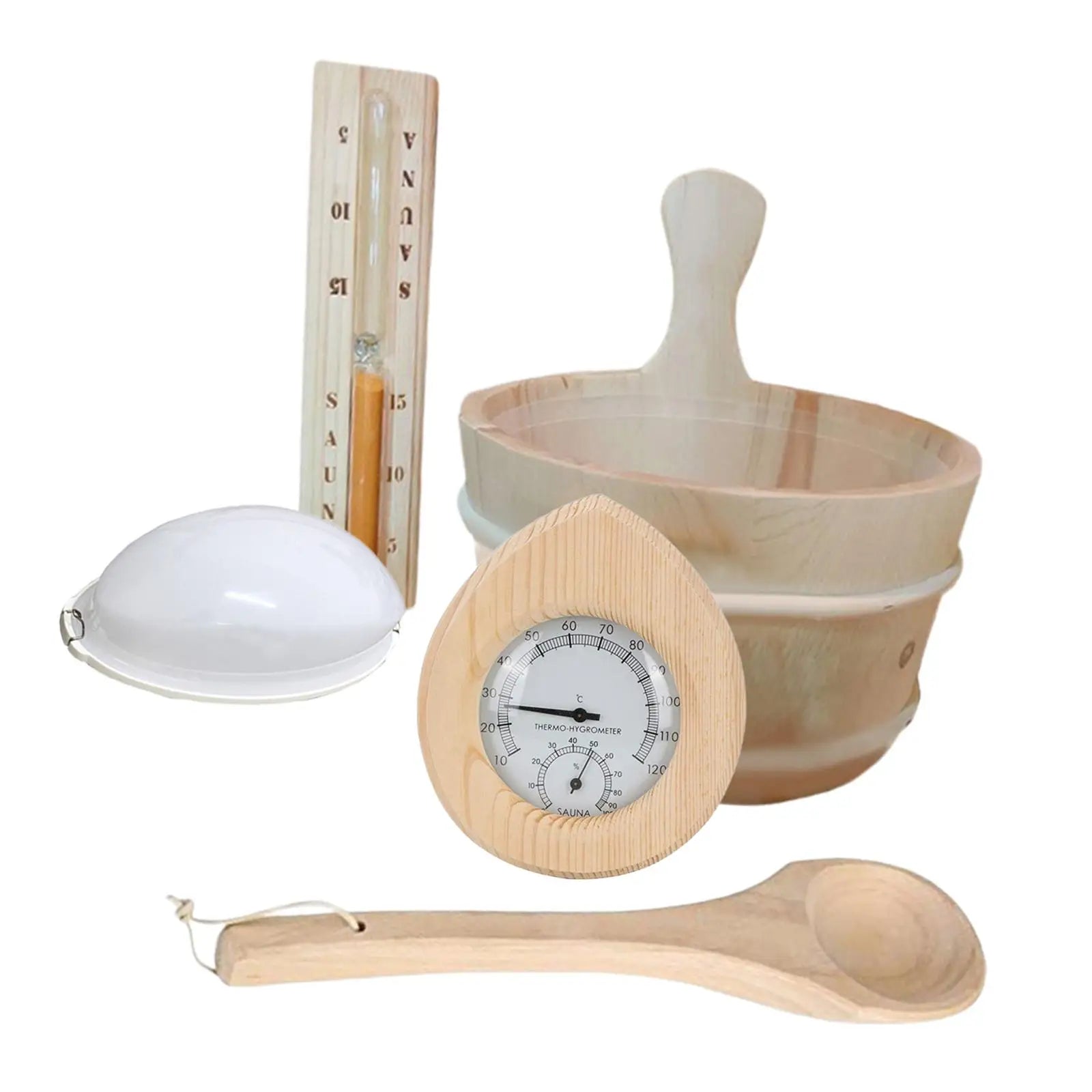 Sauna Accessories Set Sauna Heater Hotels Sauna Wooden Bucket and Ladle Kit