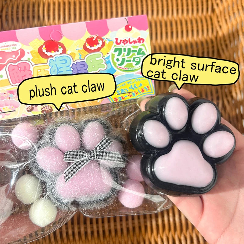 Big Cat Claw Pinching Joy Plush Cat Claw Super Soft TPR Decompression Toy Beauty Pinching Tool Pinch At Any Time