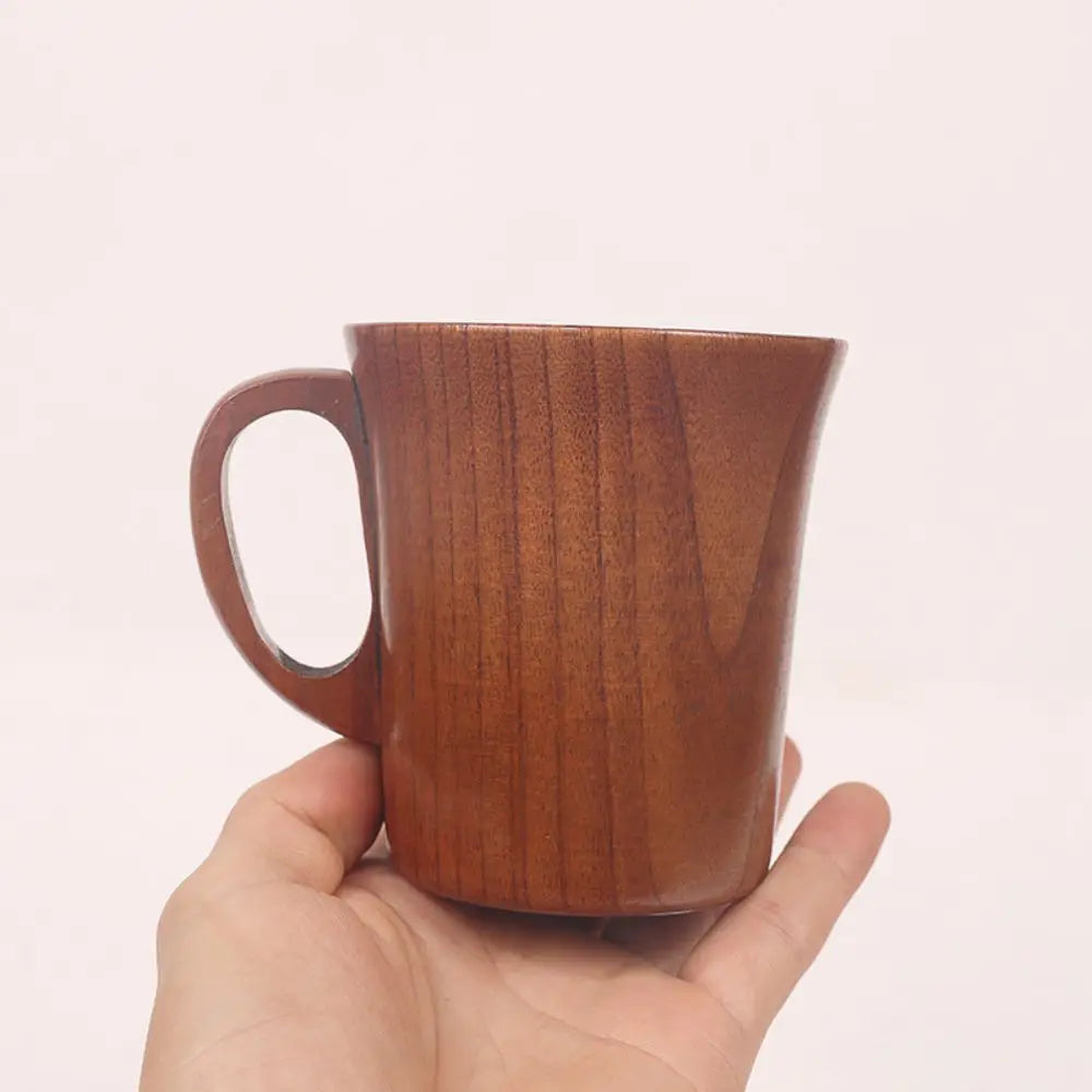 1PC Japanese Creative jujube Sour Wood Cup, Coffee Tea Beer Juice Milk Water Mug with Handle  Primitive Handmade Natural