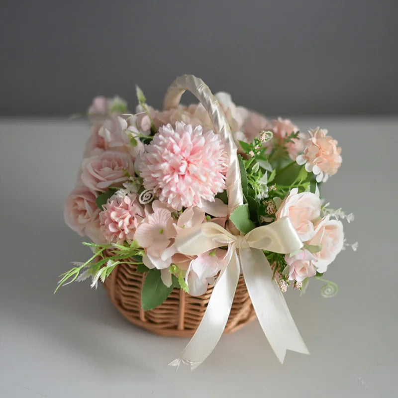 Rattan Flower Storage Basket