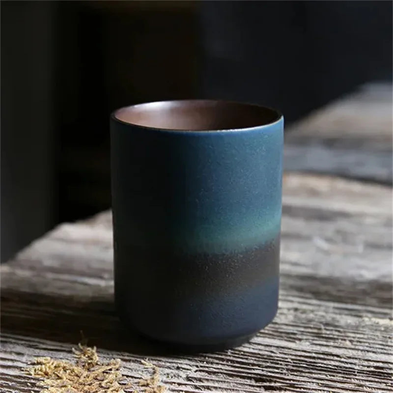 Restaurant Kiln Coffee Cup Japanese Stone Cup Coffee Cup Large Water Cup Japanese Simple Gradient Cup Kitchen