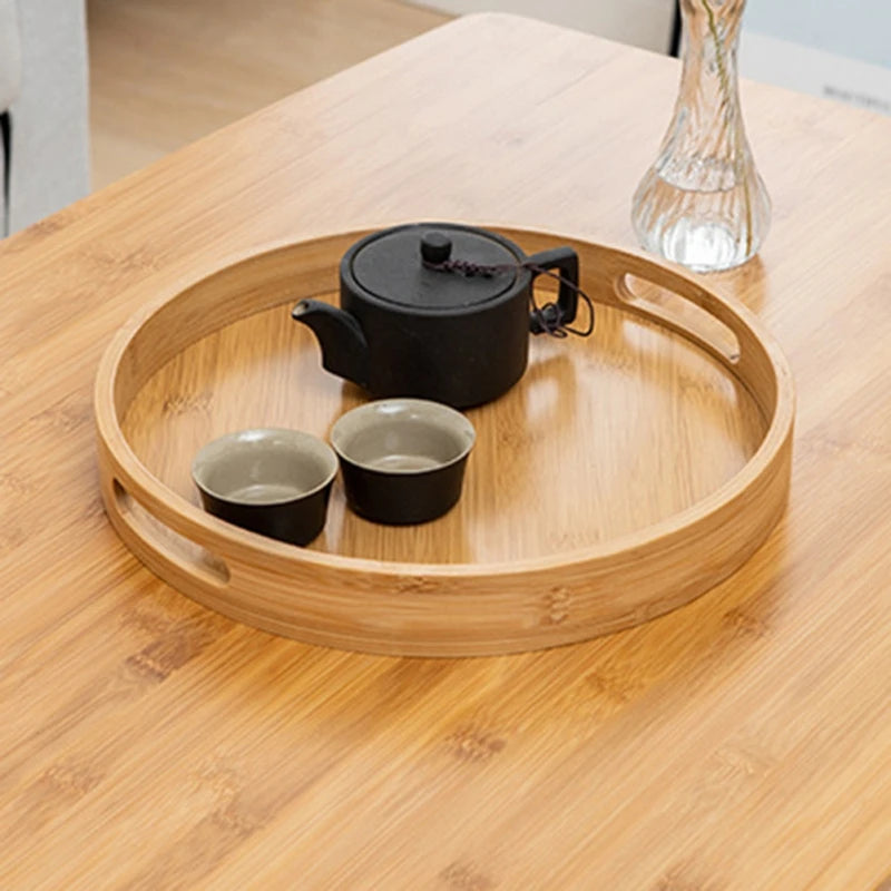 Bamboo Round Tea Tray