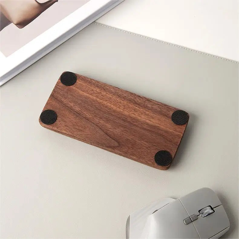 Mouse Wrist Rest Made of Wood Black Walnut Beech Wood for Computer Notebook Office Population Natural Wood Products Ergonomics