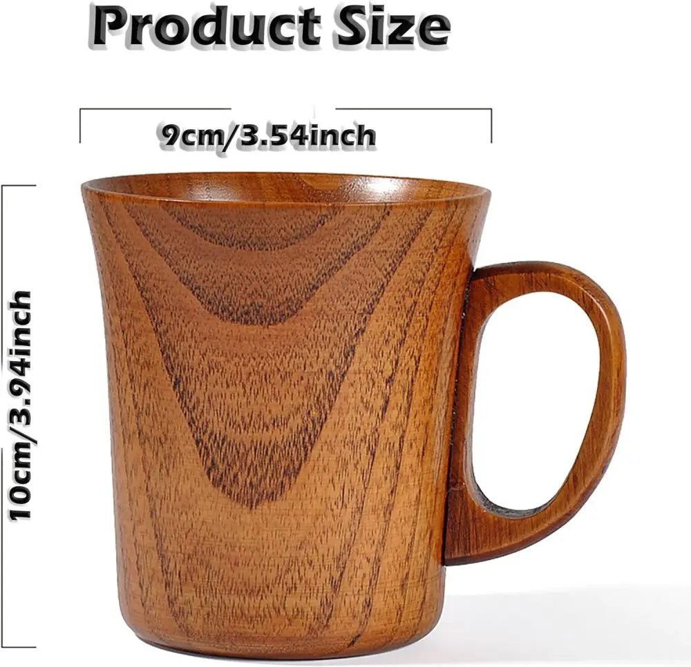 1PC Japanese Creative jujube Sour Wood Cup, Coffee Tea Beer Juice Milk Water Mug with Handle  Primitive Handmade Natural