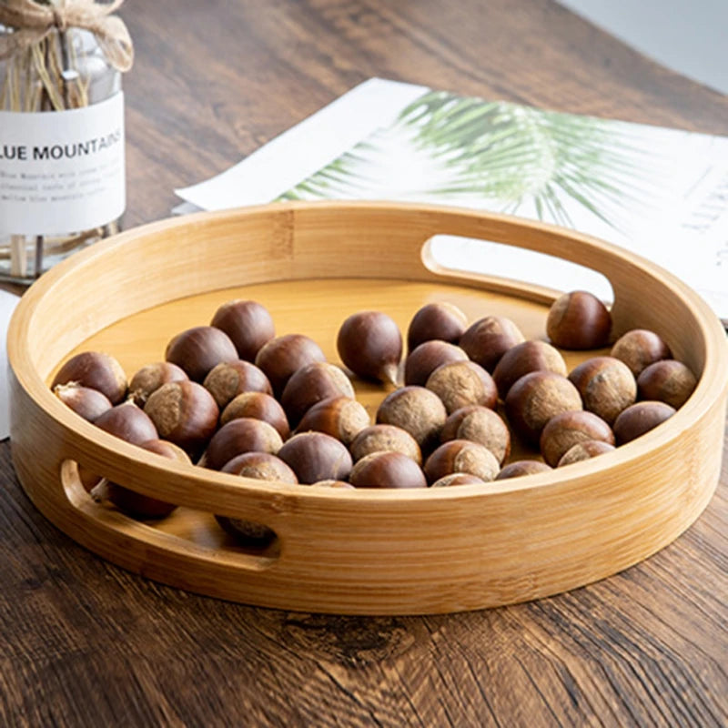 Bamboo Round Tea Tray