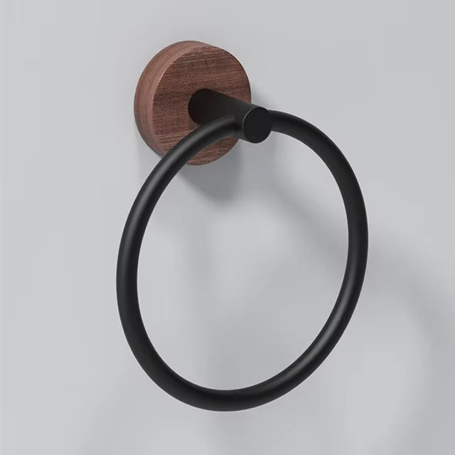 Walnut Aura Towel Ring